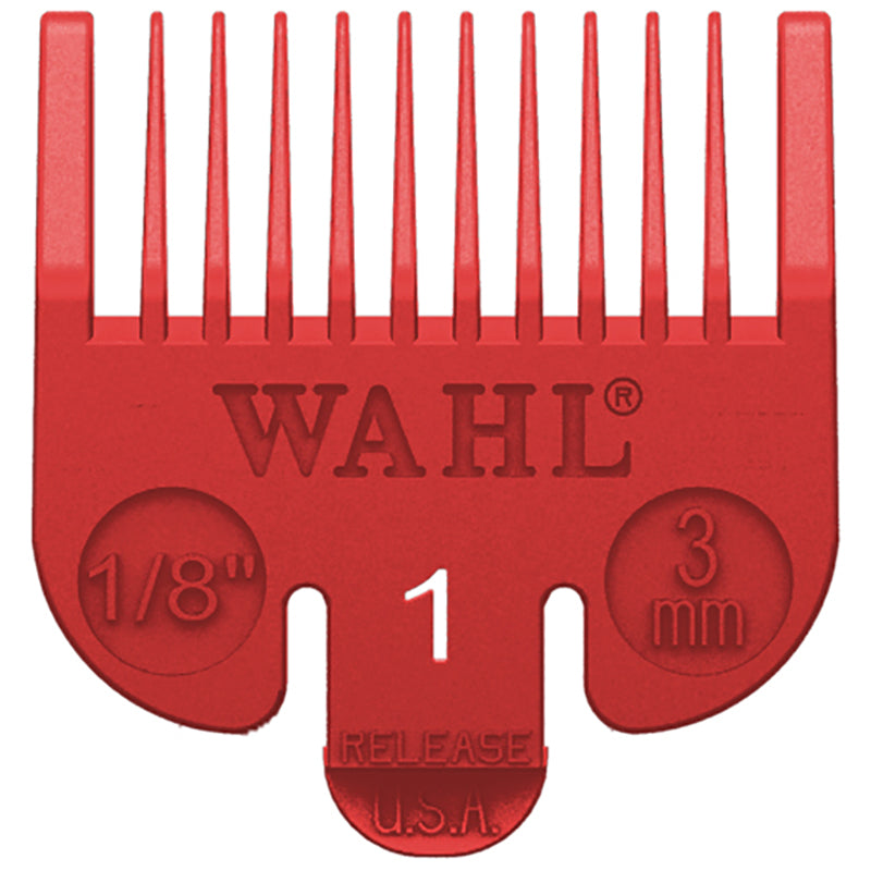 Wahl No. 1 Plastic Tab Attachment Comb 1/8inch Red