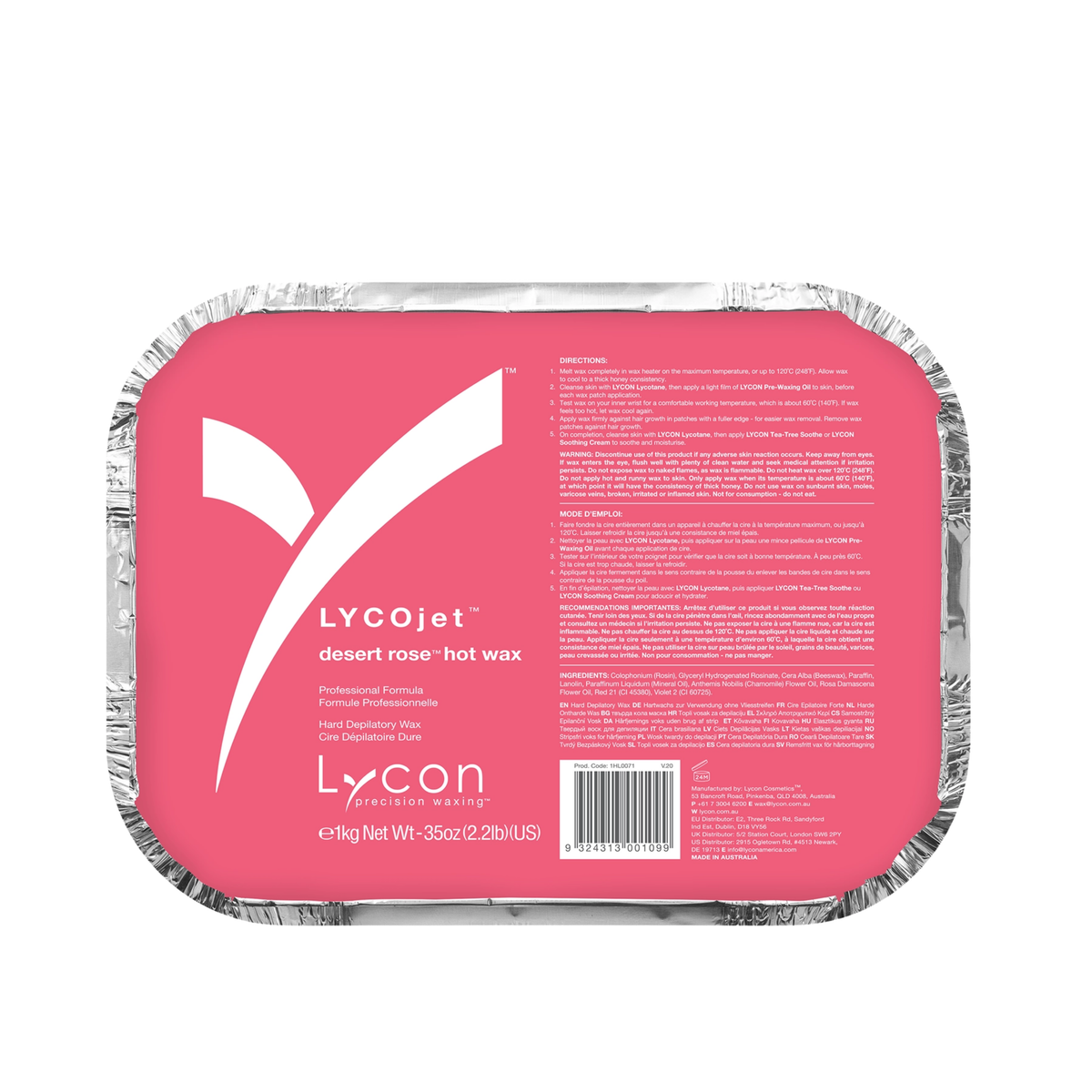 Lycon Lycojet Desert Rose Hot Wax 1kg