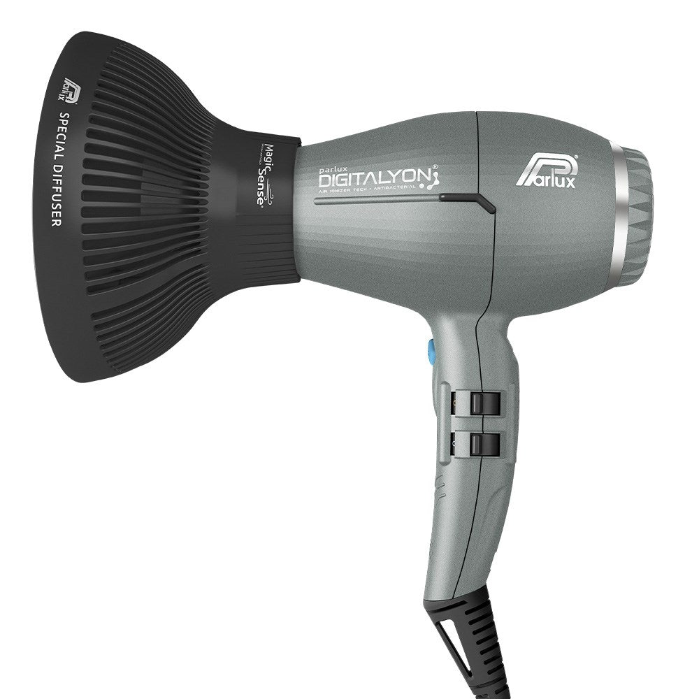 Parlux Digitalyon Hair Dryer Grey Glitter With Diffuser