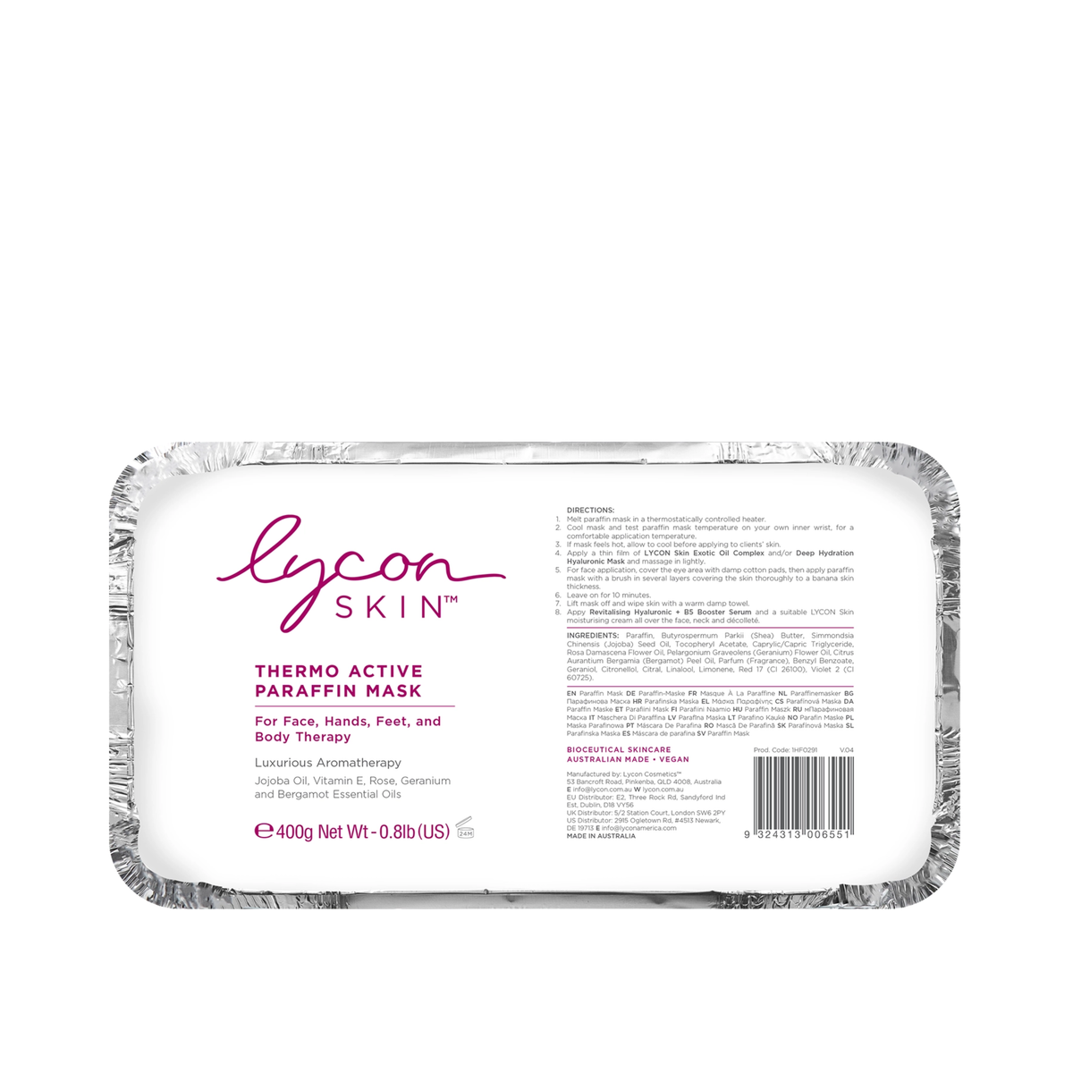 Lycon Thermo Active Paraffin Mask 400g