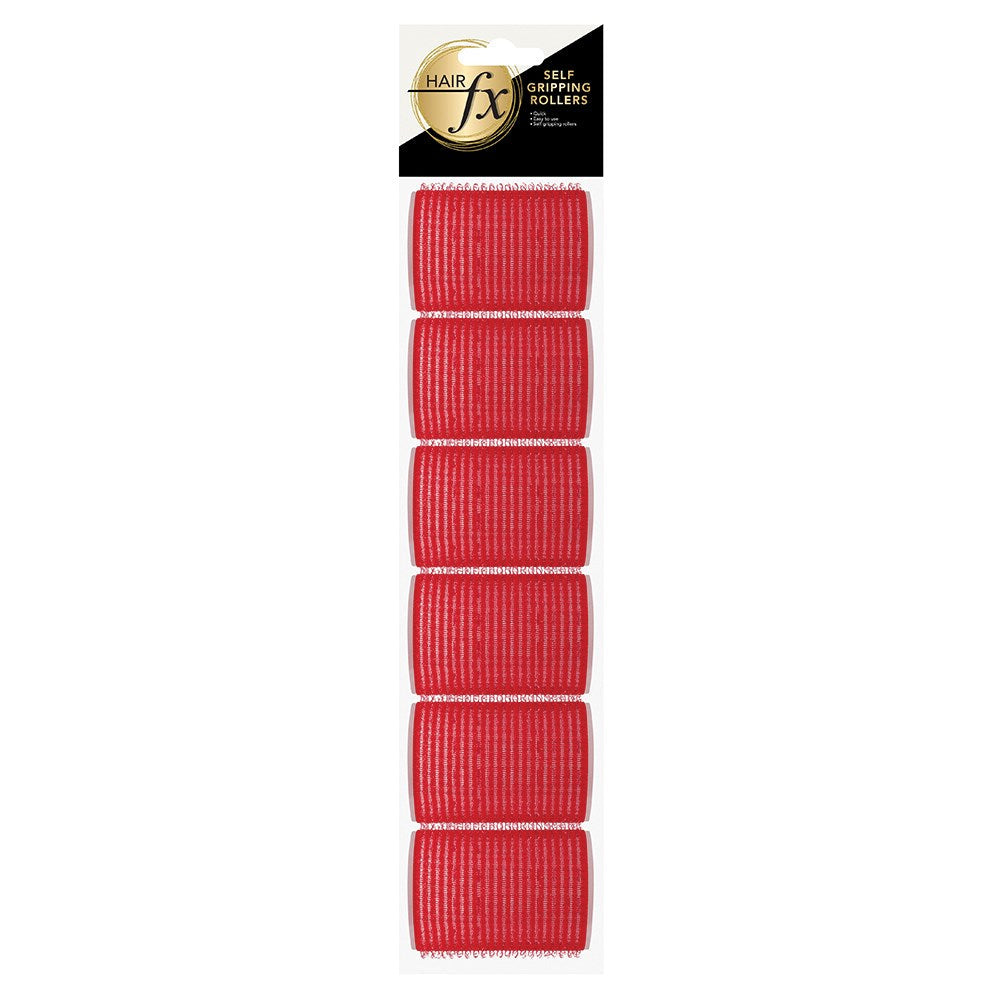 Hair Fx Magic Grip Velcro Rollers In Hangsell 6pc 36mm Red