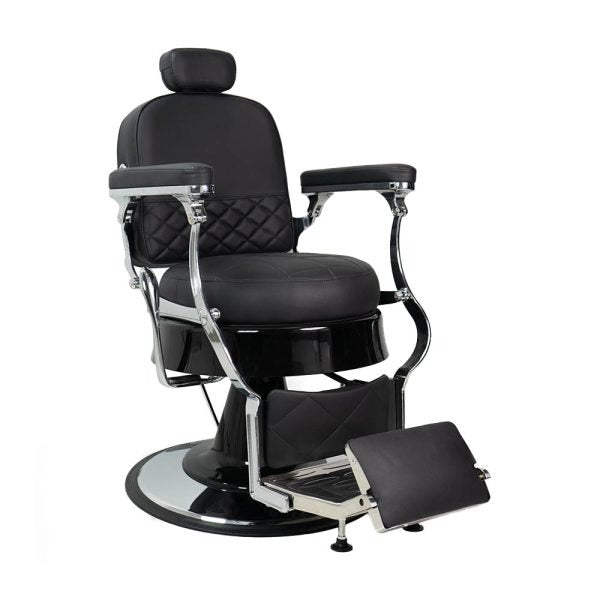 Karma Ascot Barber Chair Black/white/chrome 04110114
