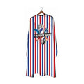 Deyaz Replicape Premium Fashion Salon Cape Brown With Red And Blue Chevron