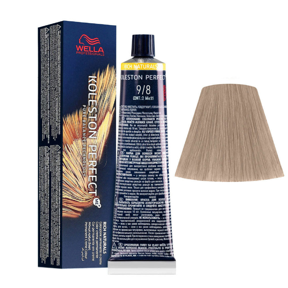 Wella Koleston Perfect Me+ Permanent Colour 60g - 9/8 Very Light Blonde Pearl