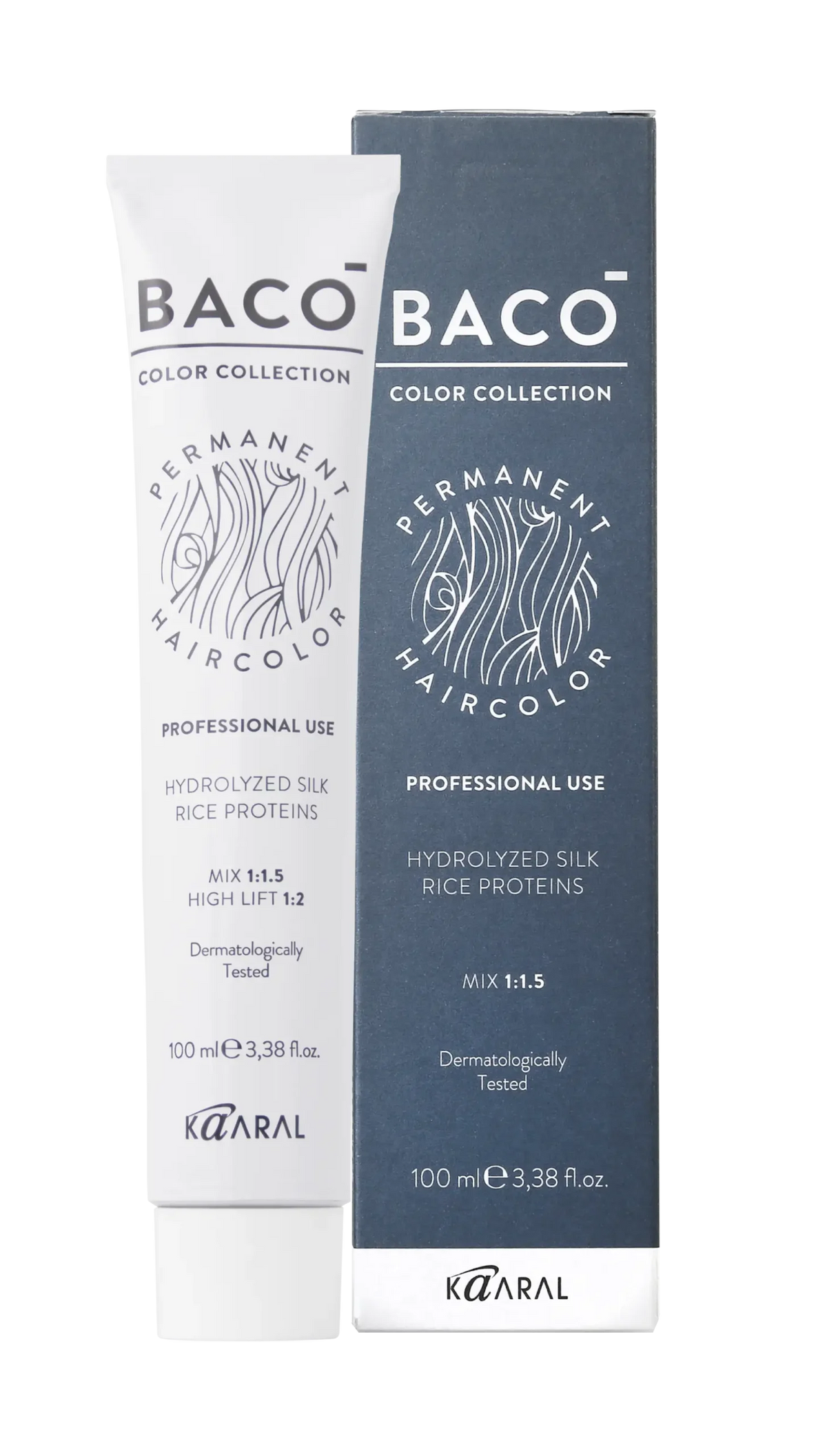 Kaaral Baco Color Collection range packaging; shade specified in title