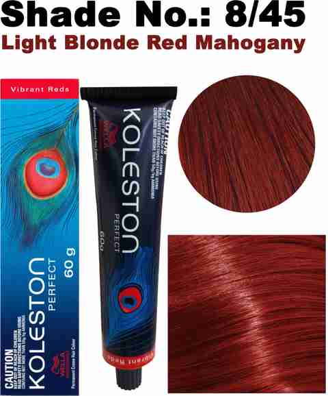 Wella Koleston Perfect Me+ Permanent Colour 60g - 8/45 Light Blonde Red Mahogany