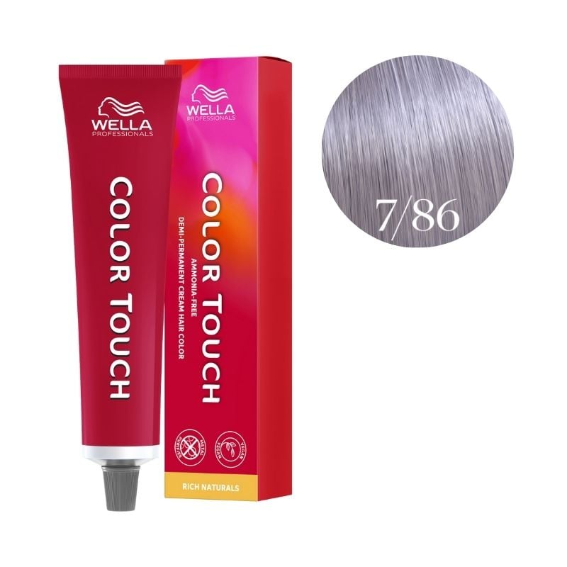 Wella Color Touch Semi-permanent Colour 60ml - Rich 7/86 Medium Blonde Pearl Violet