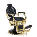 Mirplay Kirk CG Black MS Formula Barber Chair with golden shinny frame