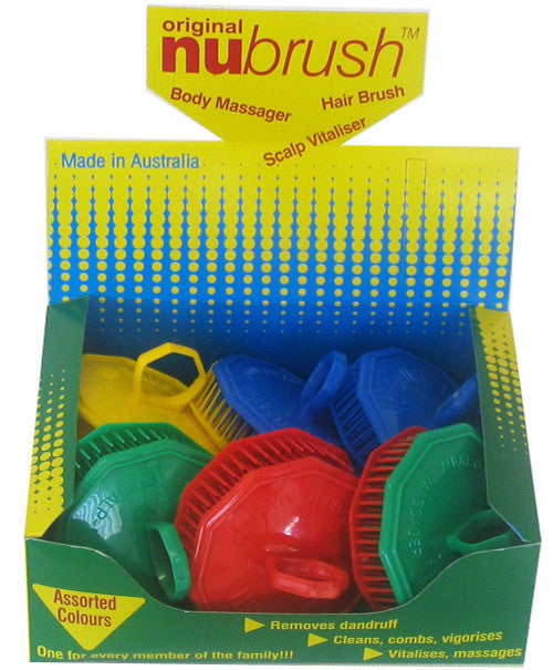Nu Brush Assorted Colours Scalp Brush 12pk