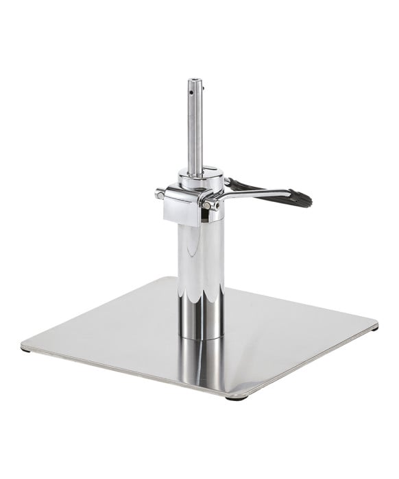 Karma Salon Chair Base Square Flat Stainless Steel 029302