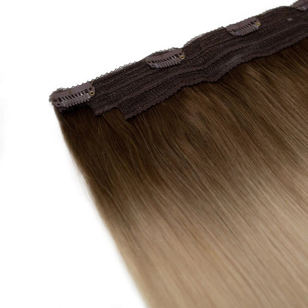coffee n Cream -Clip Human Hair Extensions in 5 Piece