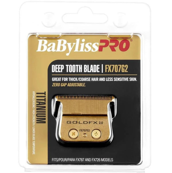 BaBylissPRO Gold T-Blade 2.0mm Deep Tooth FX707G2